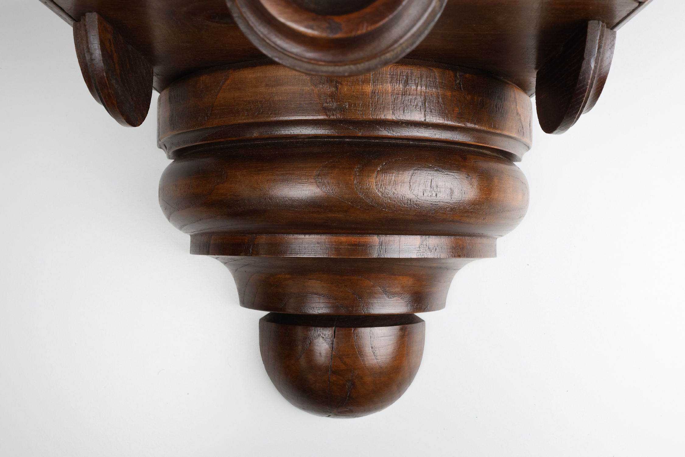 19th Century Art Deco Architectural wall mounted console in oak, France thumbnail